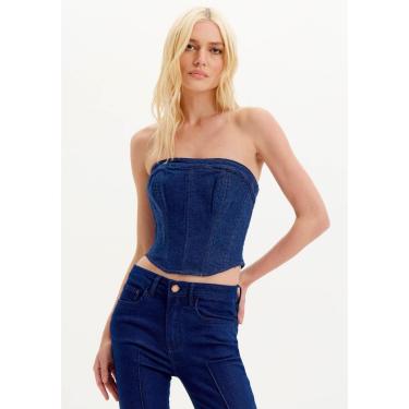 Imagem de Blusa Jeans Corset Tomara Que Caia Lança Perfume-Feminino