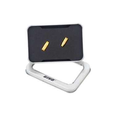 Imagem de YIJU 2 pçs tampa da válvula de bicicleta substituição liga titânio leve tampas da válvula do pneu para mountain bike, acessórios da bicicleta estrada, ouro, AV