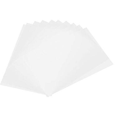 Imagem de 20 folhas plásticas do psiquiatra dos pces, folhas translúcidas do psiquiatra do calor, folhas do psiquiatra do calor da pintura para o ofício 0.3mm