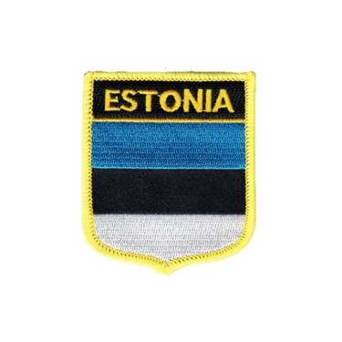Imagem de Ruoming 1 PÇ Patch de bandeira da Estônia bordado a ferro ou costurado tático militar nacional da Estônia (Estônia)*