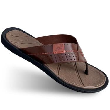 Imagem de Sandália Masculina Em Couro Chinelo De Dedo Para Homem Itapuã 353 - It