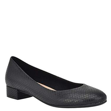Imagem de Easy Spirit Sapatilhas femininas Bell 3 Patent Ballet Preto 8 Médio (B, M), Preto