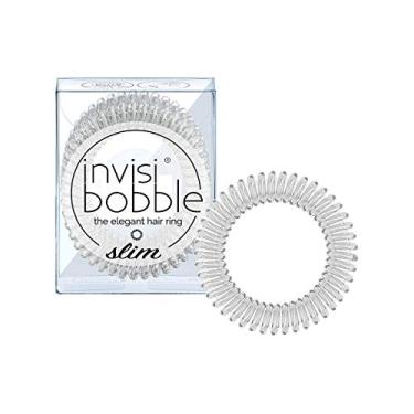 Imagem de invisibobble Laços de cabelo em espiral finas – Pacote com 3, transparentes – Acessórios de cabelo com forte aderência elástica para mulheres – Sem torção, não deixar de molho – Suave para meninas, adolescentes e cabelos grossos