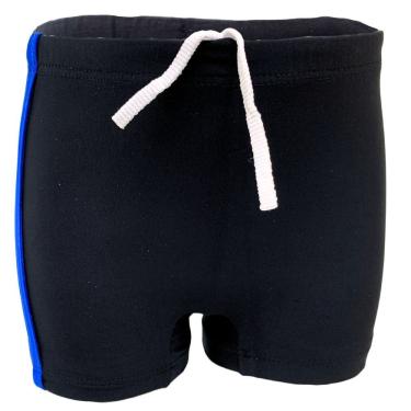 Imagem de Sunga Infantil Proteção Solar Uv Surf Vibes Preto Natação Praia Piscina Juvenil Até 14 Anos