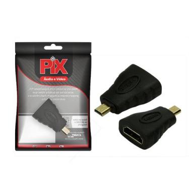 Imagem de Adaptador Hdmi Fêmea Para Micro Hdmi Macho - Alta Qualidade - PIX