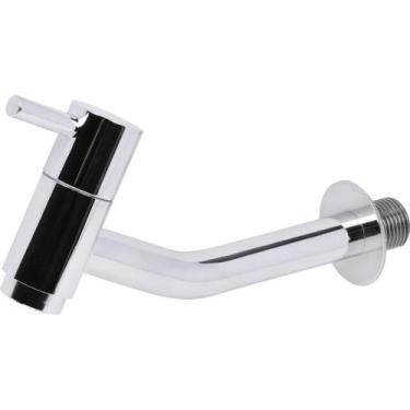 Imagem de Torneira Para Cozinha Bica Fixa Parede Aço Inox Abertura Rápida C60 Cl