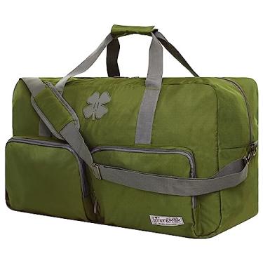 Imagem de Bolsa esportiva Lucky Travel, bolsa de ginástica, bolsa de viagem e bolsa grande para homens, dobrável, para mulheres e homens, com alça de ombro ajustável, carvão, Preto, 115L