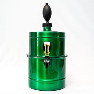 Imagem de Chopeira Cervejeira 100% Alumínio Verde Cabe 7 Garrafa 600ml - Beer Ch