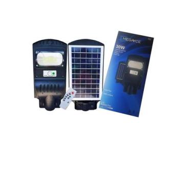 Imagem de Refletor Poste Energia Solar 30w Sensor E Controle - MEGAACE