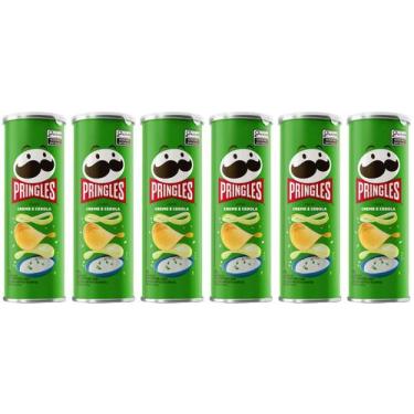 Imagem de Kit Batata Pringles Creme e Cebola 109g 6 Unidades, Creme e Cebola