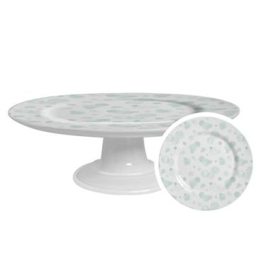 Imagem de Boleira Color Rabbits 34Cm Em Cerâmica Alleanza - Alleanza Cerâmica