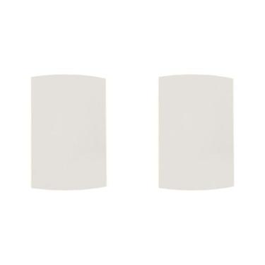 Imagem de Kit C/2 - Espelho Placa Peesa Alfa P1500 4X2 Cega Branco