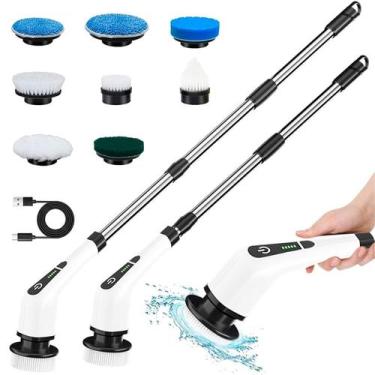 Imagem de Esfregão Elétrico 360 Giratório Recarregável Limpeza Multiuso Doméstic