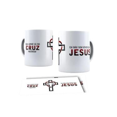 Imagem de Canecas de Porcelana Branca Personalizadas Evangelica Cristã Ele Vive 