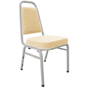 Imagem de Cadeira Empilhável para Auditórios Linha Hotel Plus Bege - Design Offi