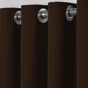 Imagem de Cortina Sala 4 Metros Blackout De Tecido Blecaute 4,00x2,70 P/ Varão -