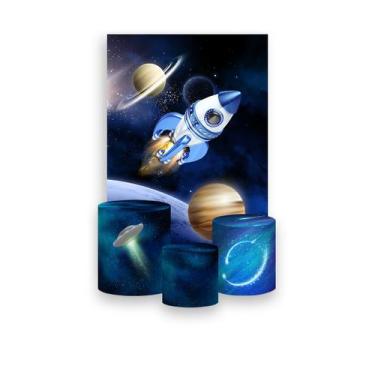 Imagem de Painel De Festa Vertical 1,50 x 2,20 + Trio De Capas Cilindro - Astron