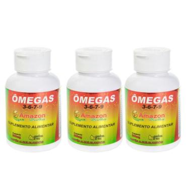 Imagem de Kit 3 Óleo de Avestruz  60 cps 100% Natural Ômega 3 6 7 9 Suplemento A