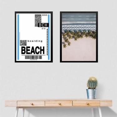 Imagem de Kit 2 Quadros Rio De Janeiro - Passagem 33X24Cm - Com Vidro - Quadros 