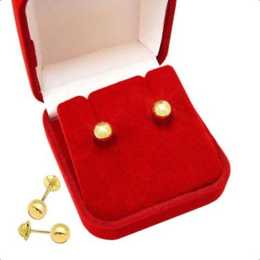 Imagem de Brinco Bola Ouro 18k 4mm - Paulistana Joias