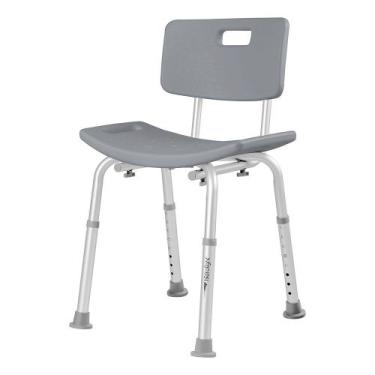 Imagem de Banco Para Banho Em Alumínio Com Encosto Até 130 Kg - Hidrolight
