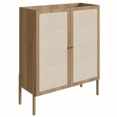 Imagem de Armario Cristaleira Bar Palhinha 27929 Linha Oslo Hanover Artesano - A