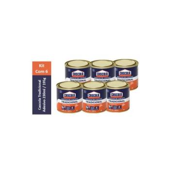 Imagem de Kit com 6 - Cola Contato Cascola Tradicional sem Toluol 195g