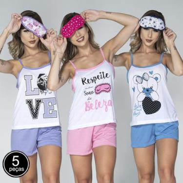 Imagem de Kit 5 Tapa Olhos Para Dormir Confortável Protetor Máscara - Bella Fior