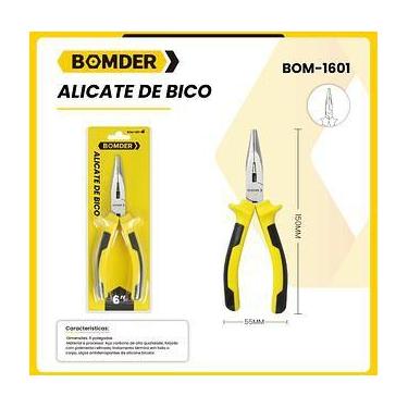Imagem de Alicate De Bico Meia Cana Reto 6 Polegadas Multiuso Profissional 165mm