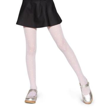 Imagem de Meia-Calça Infantil Fio 20 Lupo 02515-001 Microfibra, M, Branco antárt