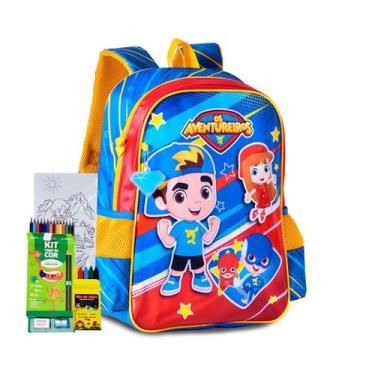 Imagem de Mochila Costas Aventureiros Luccas Neto Youtuber Infantil Escolar Ofic