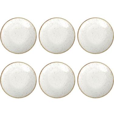Imagem de Conjunto 6 Pratos de Sobremesa Porcelana Tramontina 21cm Rús