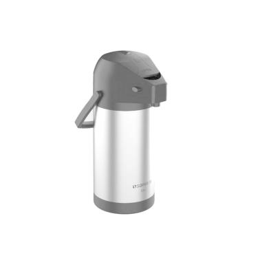 Imagem de Garrafa Térmica Excelence 2,5L Soprano Inox Com Preto