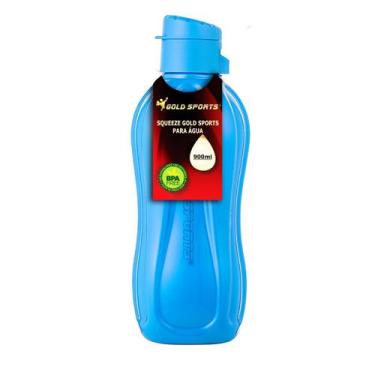 Imagem de Garrafa Squeeze Gold Sports Resistente - BPA FREE 900ml, Azul, Unissex