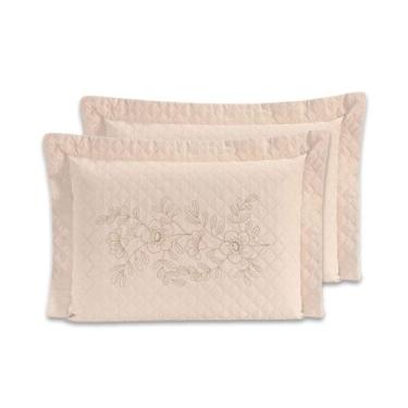 Imagem de Porta Travesseiros Com BORDADO e Matelado Ultrassônico 70cmx50cm - Dry