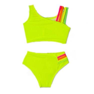 Imagem de Bikini Moda Praia Infantil Juvenil Neon Moda Piscina Verão - AK FASHIO
