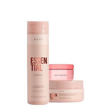 Imagem de Kit Braé Essential Shampoo Máscara e Hair Protein (3 produtos)
