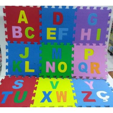 Imagem de Tapete Eva Infantil  ALFABETO 9 Peças 1 Cm Espessura 30x30 cm - toys