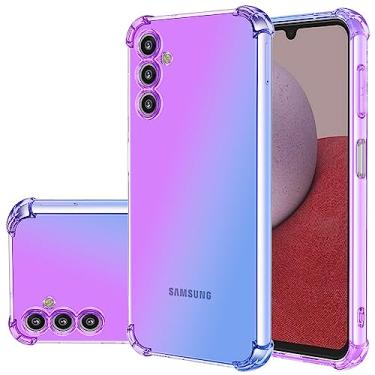 Imagem de Gufuwo Capa para Galaxy M14 5G, capa fofa para Samsung M14 5G SM-M146B para meninas e mulheres, capa protetora à prova de choque de TPU macio antiarranhões gradiente para Samsung Galaxy M14 5G