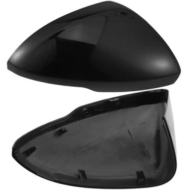 Imagem de TOP-VIGOR Compatível com Chevrolet Cruze 2017 2018 2019, 1 peça de substituição da capa do espelho do lado do passageiro – Tampa espelhada preta para o lado direito, acabamento do espelho retrovisor
