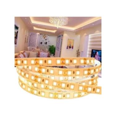 Imagem de Fita 120 LED 3528 IP20 sem Silicone 5 metros Luz 4.000 K com Fonte 5 A
