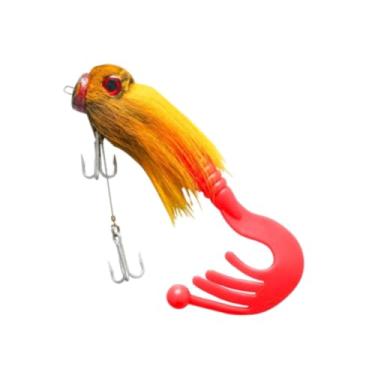 Imagem de Kokiya Isca de pesca artificial, isca de rato de água para pesca marítima para água salgada, ferramenta de pesca, Amarelo
