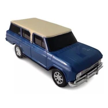 Imagem de Carrinho De Brinquedo Veraneio Miniatura Coleção Diverplas, Azul escur