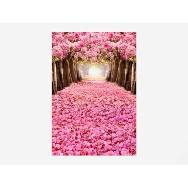 Imagem de Painel De Festa Vertical 1,50 x 2,20 - Floresta Rosa Clássica 025 - Vi