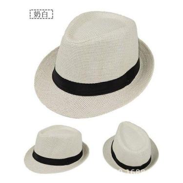 Imagem de Chapéu Estilo Panamá Malandro Moda Carioca De Palha - oem, Preto