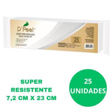 Imagem de Papel/Lenço Depilatório Tnt - 25 Unidades Tecido Falso PP Depilação Pr