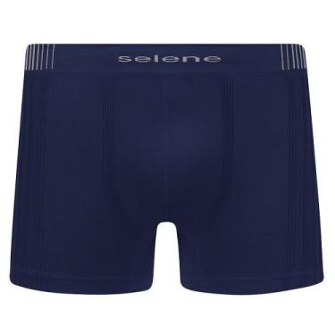 Imagem de Cueca Boxer Selene Sem Costura Masculina - Marinho, Marinho, G