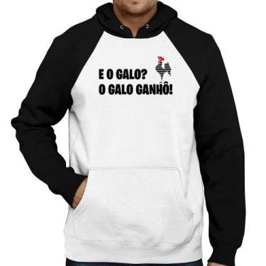 Imagem de Moletom E o galo O galo ganhô! - Foca na Moda, Branco, Preto, GG