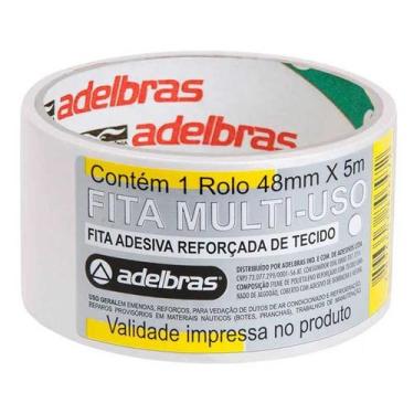 Imagem de Fita Adesiva Reforçada Silver Tape 48mm X 5m Branca - Adelbras