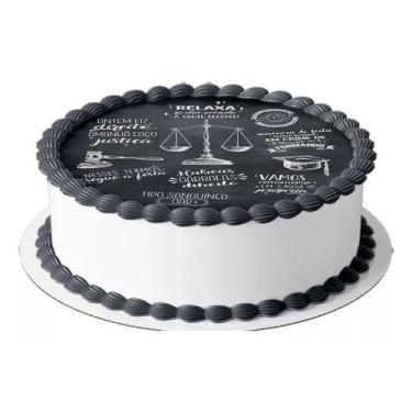 Imagem de Papel Arroz para Bolo  Redondo festa comemoração surpresa Faculdade Di